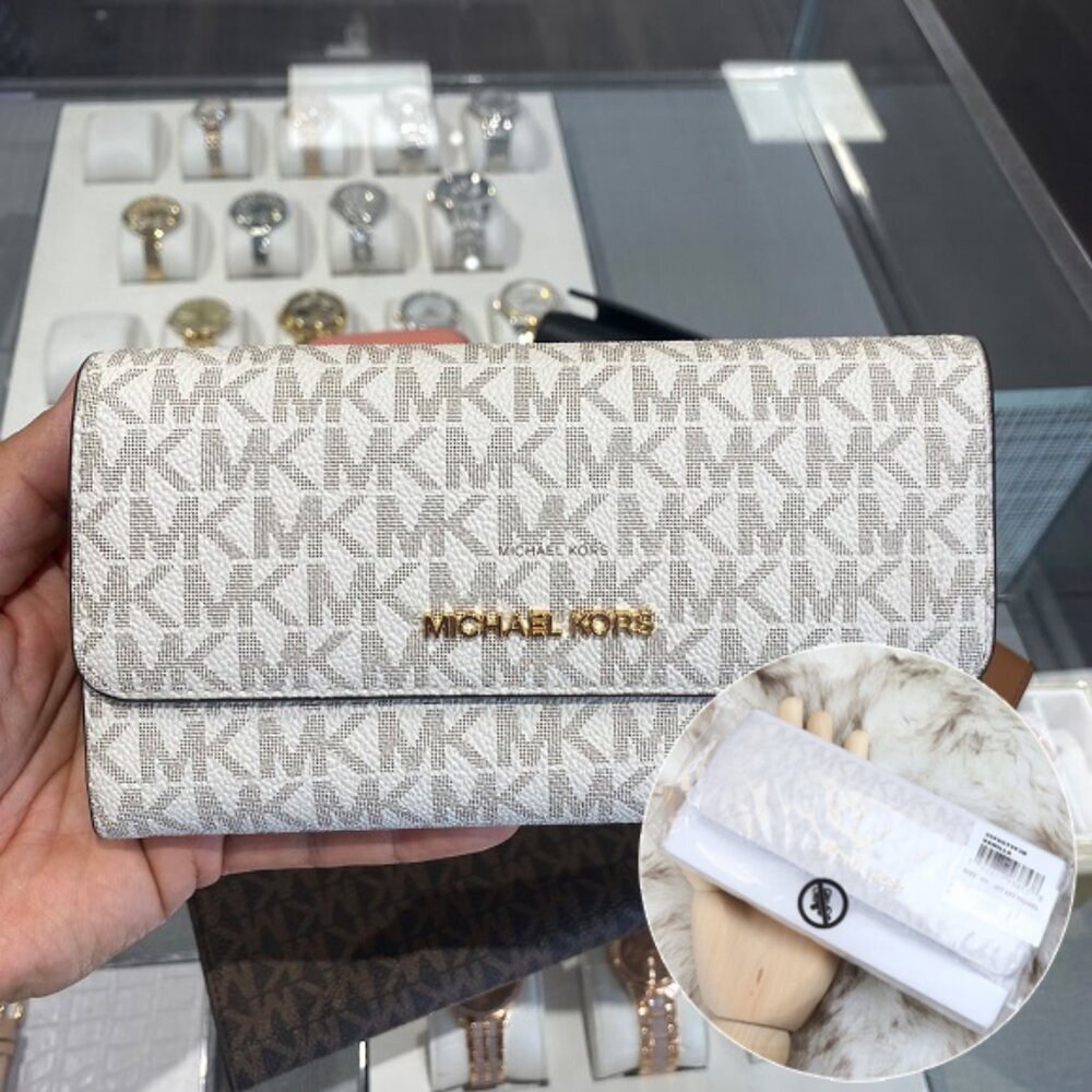 Michael Kors Trifold Wallet Credit Card Holder Clutch 35F8GTVF3B